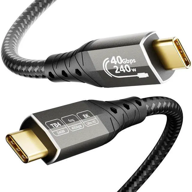 Main image of ZIKNYDO USB 4 for Thunderbolt 4 Cable 3.3FT/1m, 40Gbps USB C Data Cable, 8K/4K Video, 240W Charging, USB-C Thunderbolt Cable, for Thunderbolt 3, iPhone 16 Series, SSD, MacBook, eGPU