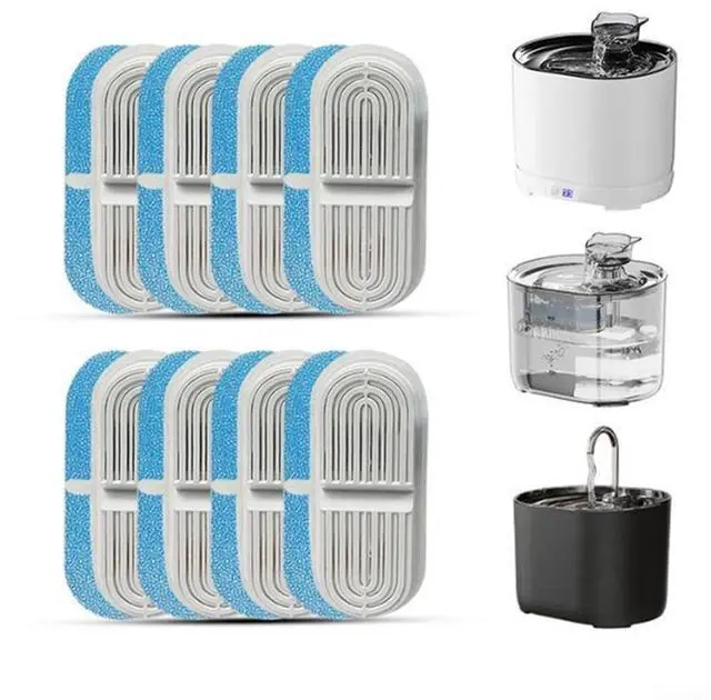 Alt view image 6 of 6 - 1/4/8 Pcs Pet Water Dispenser Filters for Cat Drinking Fountain, Cotton Mesh Round Replacement Filter, for Multiple Pet Waterers(8Pcs)
