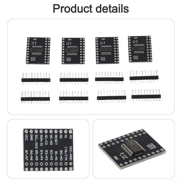 Alt view image 5 of 7 - MCP23017 I2C To IO Port Expander Module 16-Bit GPIO Serial Interface 1.8V-5.5V 1.7MHz Low Power -40C To 85C For Industrial Electronics