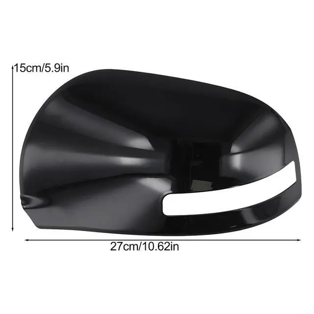 Alt view image 2 of 7 - Rearview Mirror Cover For ASX,For OUTLANDER 2010-2018 With Turn Signal Light ABS Bright Black Left Right Side(left)