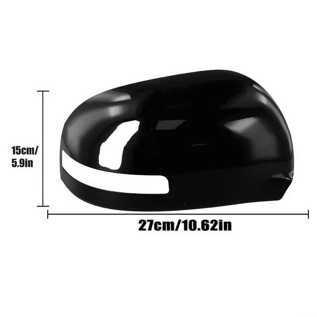 Alt view image 3 of 7 - Rearview Mirror Cover For ASX,For OUTLANDER 2010-2018 With Turn Signal Light ABS Bright Black Left Right Side(right)