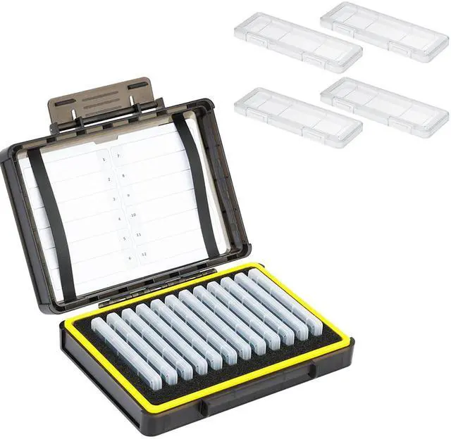 Main image of Dual Protect + ClearHard M.2 SSD Holder with 4 Pack Clear Plastic SSD Cases