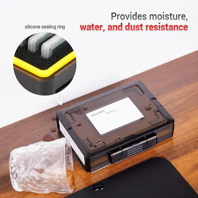 Alt view image 4 of 7 - Dual Protect + ClearHard M.2 SSD Holder with 4 Pack Clear Plastic SSD Cases