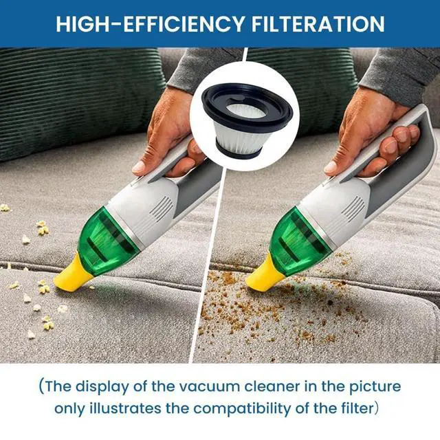 Alt view image 5 of 7 - Compact Cordless,Replacement Vacuum Filters for Duck Vacuum Cleaner, 8-Pack for Horse Power for Duck Vac Models