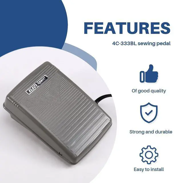 Alt view image 2 of 7 - 4C-333BL Foot Control Pedal forSinger Pedal Foot Controlled Switch Pedal Multifunctional Foot Controller Sewing Machine Accessories