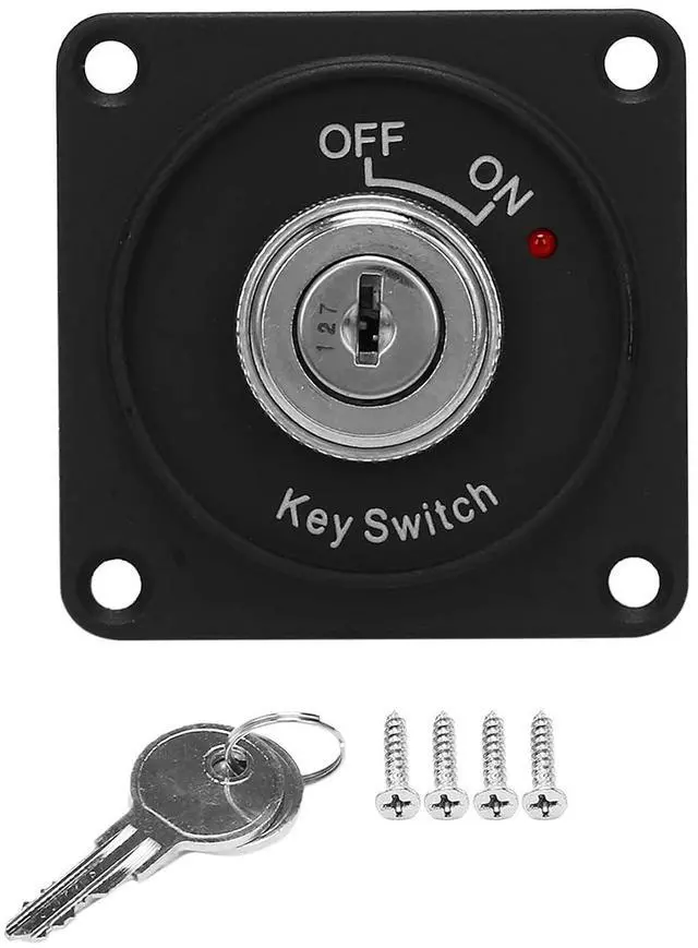 Main image of Universal 12V Car Boat Motorcycle Ignition Key Ignition Switch Panel 2Position with 2 Keys