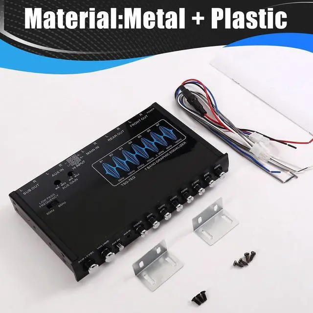 Alt view image 4 of 7 - 7 Band Car Equalizer Audio EQ Tuning Crossover Amplifier Parametric Car Preamplifier Audio Equalizer +-12dB
