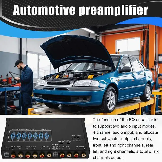 Alt view image 5 of 7 - 7 Band Car Equalizer Audio EQ Tuning Crossover Amplifier Parametric Car Preamplifier Audio Equalizer +-12dB