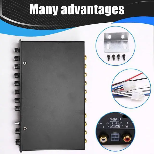 Alt view image 7 of 7 - 7 Band Car Equalizer Audio EQ Tuning Crossover Amplifier Parametric Car Preamplifier Audio Equalizer +-12dB