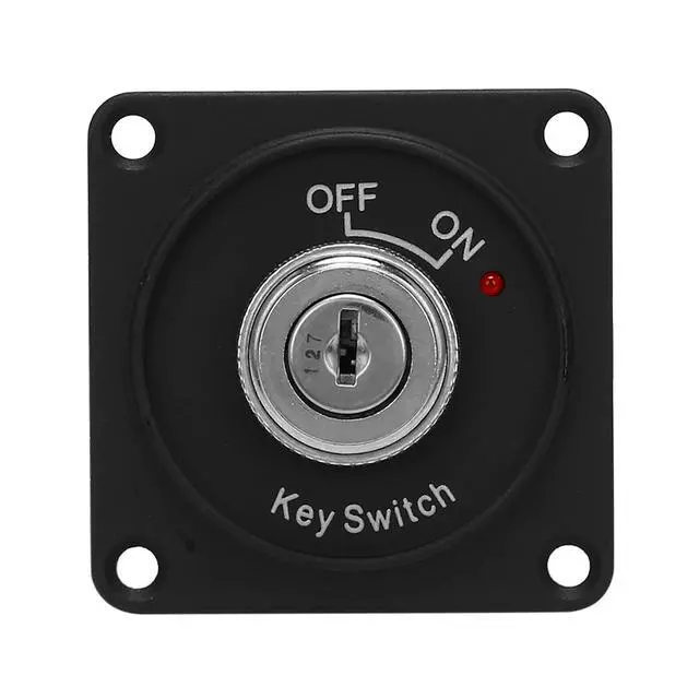 Alt view image 3 of 7 - Universal 12V Car Boat Motorcycle Ignition Key Ignition Switch Panel 2Position with 2 Keys