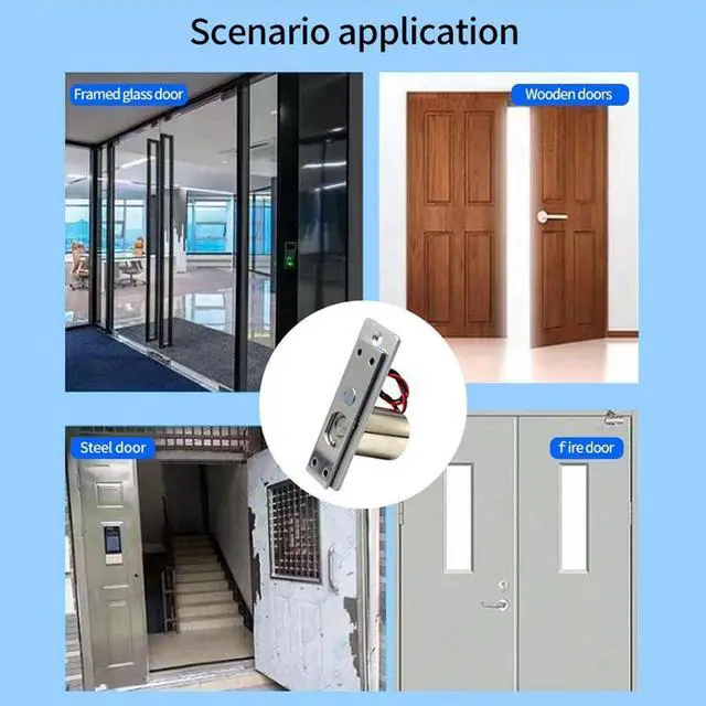 Alt view image 5 of 7 - Waterproof Electronic Drop Bolt NC Door Lock DC 12V Induction Auto Deadbolt for Enhanced Daily Security