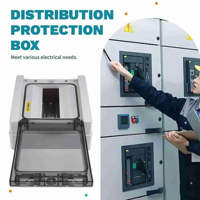 Alt view image 2 of 7 - HA Series 8-Way Junction Box PC IP65 Waterproof Outdoor Distribution Box for