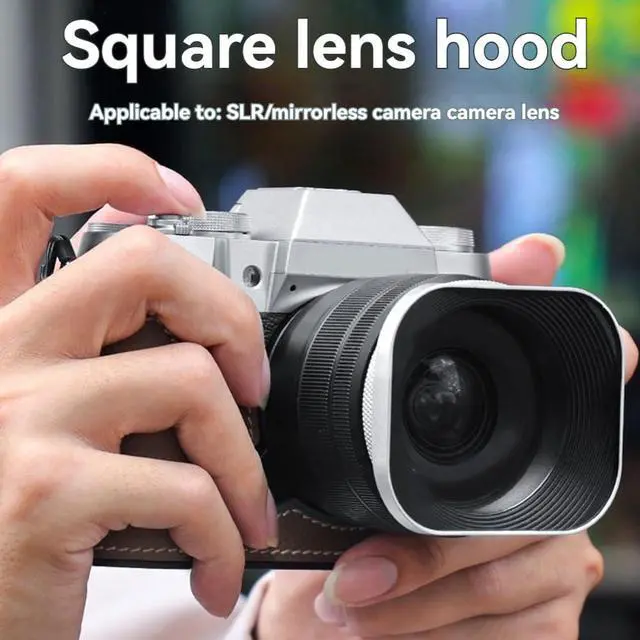 Alt view image 4 of 7 - Square Mirrorless Camera Lens Hood 52mm Lens Hood for DSLR Camera Photography Accessories
