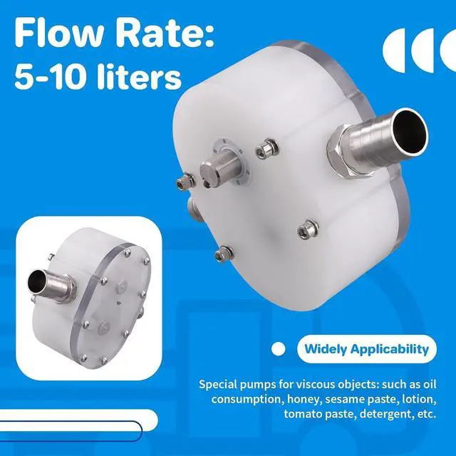 Alt view image 6 of 7 - Gear Pump Accessories Honey Pump 5-10L/Min Filling Machine Viscous Liquid Sesame Butter