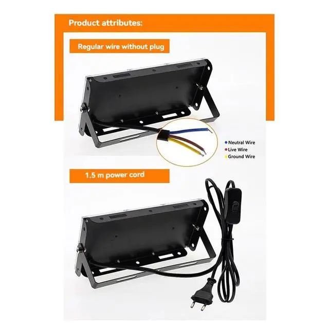 Alt view image 5 of 7 - LED Flood Light Efficient Pearl Point Floodlight Outdoor Spotlight Wall Street Lamp, Garden Lighting F