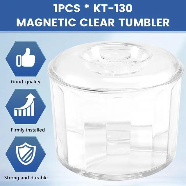 Alt view image 2 of 7 - KT-130 Magnetic Clear Tumbler Bucket Polishing Bucket Drums Magnetic Tumbler Polisher Machine Drum/Accessory