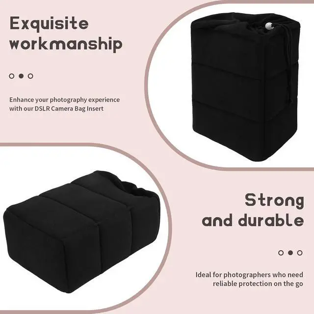 Alt view image 7 of 7 - Waterproof DSLR Camera Inserts Bag Portable Protector Bag Drop-Proof Handbag
