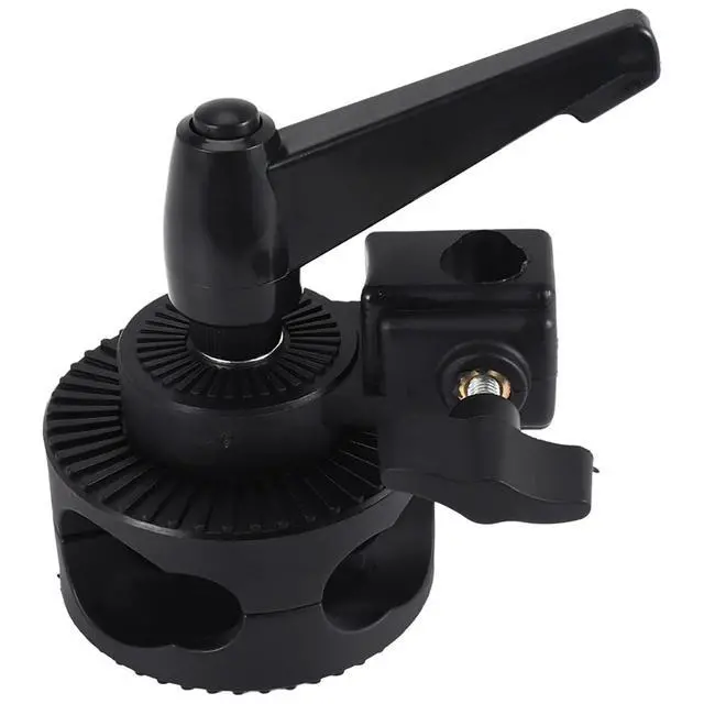 Alt view image 6 of 6 - Single Grip Swivel Head Bracket Clamp for Photo Studio Boom Arm Reflector Holder Stand
