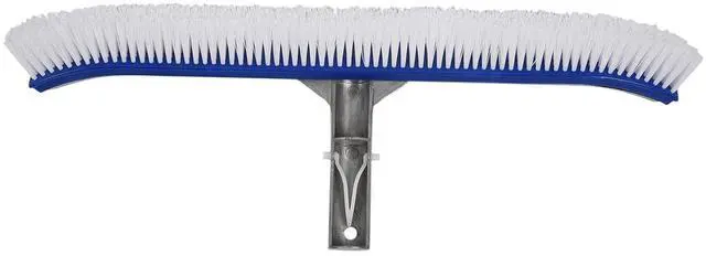 Main image of 18 Inch Outdoor Pool Wall Brush Swimming Pool Cleaning Tool Aluminum Handle for Pond Spa Pools Algae Remover Scrubber
