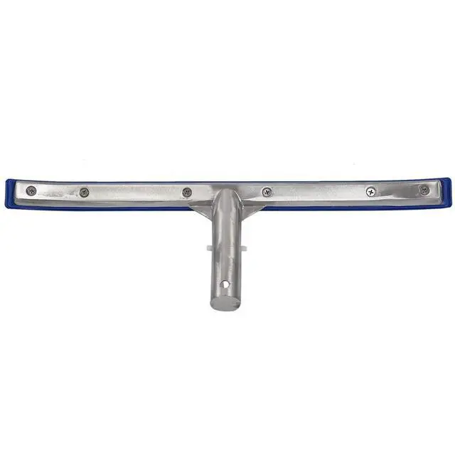 Alt view image 7 of 7 - 18 Inch Outdoor Pool Wall Brush Swimming Pool Cleaning Tool Aluminum Handle for Pond Spa Pools Algae Remover Scrubber