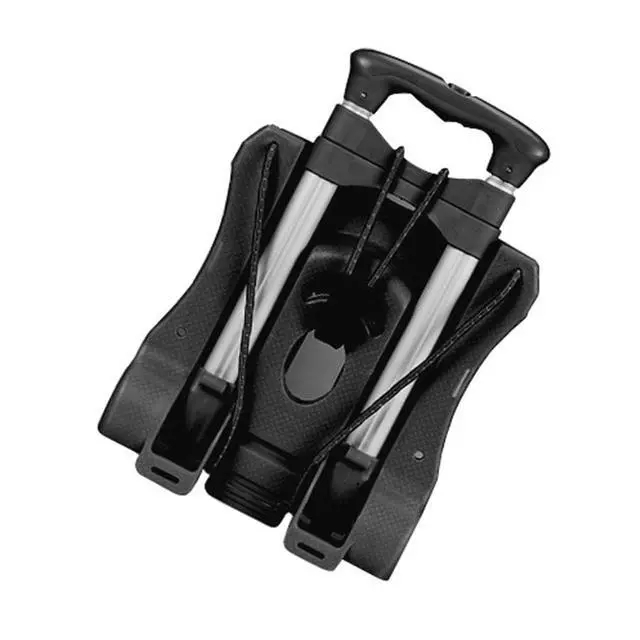 Alt view image 5 of 6 - Small Foldable Trolley, Foldable Luggage Trolley, Lightweights Portable Trolley for Mobile Airport Travel Use Black