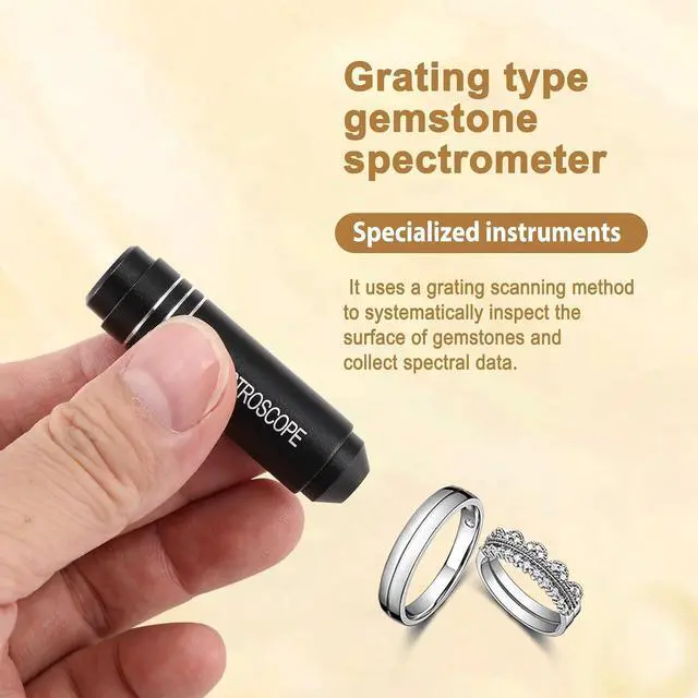 Alt view image 4 of 7 - Pocket Gemological Spectroscope Diffraction 18mm in Diameter Medium Size Jeweller Gem Stone Tool