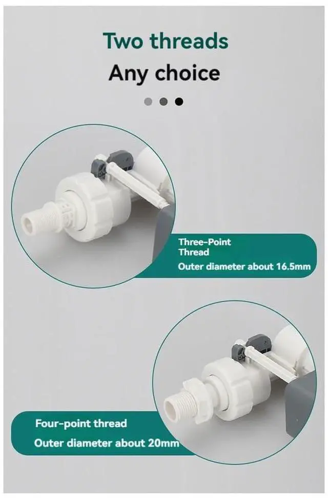 Alt view image 3 of 5 - Bathroom In-Wall Water Tank Inlet Valve Hang Wall Hanging Toilet Water Valve Water Inlet Accessories G3/8inch