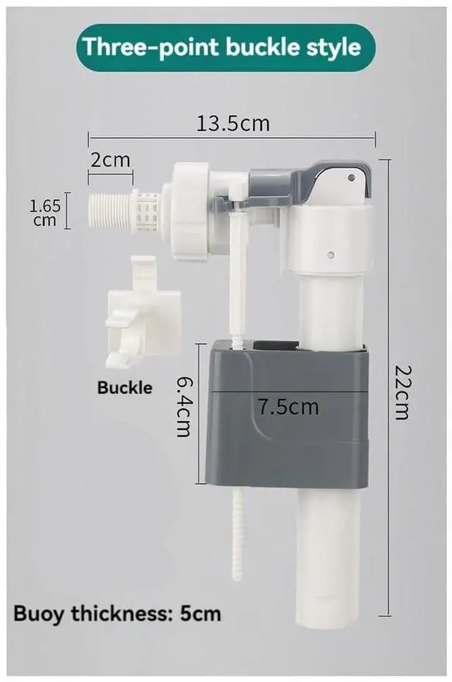 Alt view image 5 of 5 - Bathroom In-Wall Water Tank Inlet Valve Hang Wall Hanging Toilet Water Valve Water Inlet Accessories G3/8inch