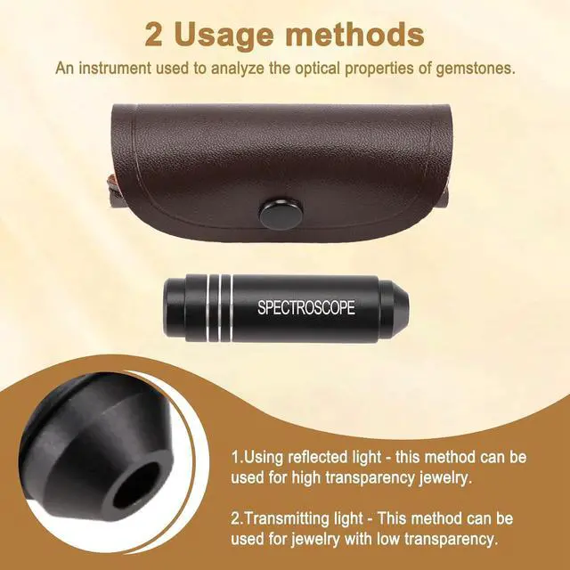 Alt view image 7 of 7 - Pocket Gemological Spectroscope Diffraction 18mm in Diameter Medium Size Jeweller Gem Stone Tool