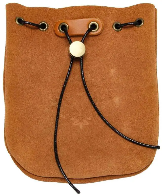 Main image of Outdoor Leather Cheap Coin Purse Coin Bag Drawstring Pouch Calabash Jewelry Packing Bags