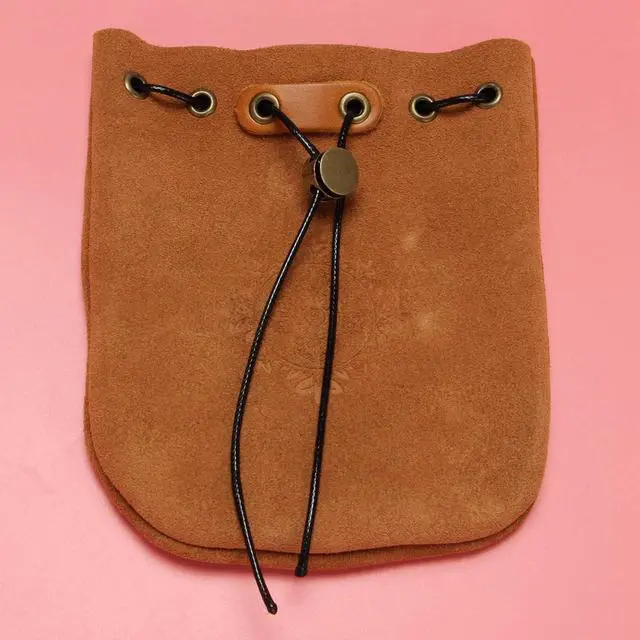 Alt view image 7 of 7 - Outdoor Leather Cheap Coin Purse Coin Bag Drawstring Pouch Calabash Jewelry Packing Bags