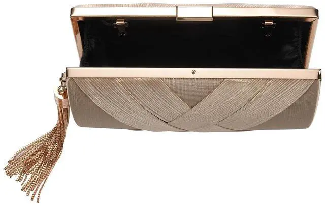 Alt view image 2 of 7 - Tassel Fashion Ladies Clutch Bag Shoulder Handbags Female Party Wedding Evening Bag For Phone Purse Gold