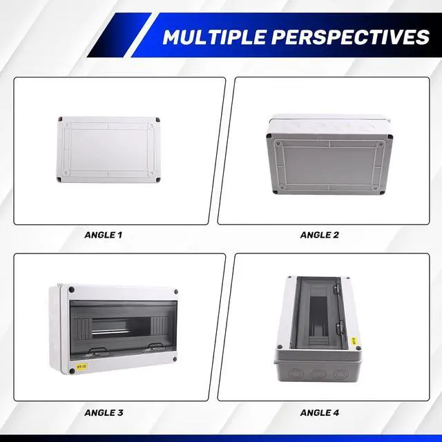 Alt view image 3 of 7 - HT Series Junction Box 15WAY PC IP65 Waterproof Distribution Box Outdoor Plastic Electrical HT-15Way forCircuit Breaker