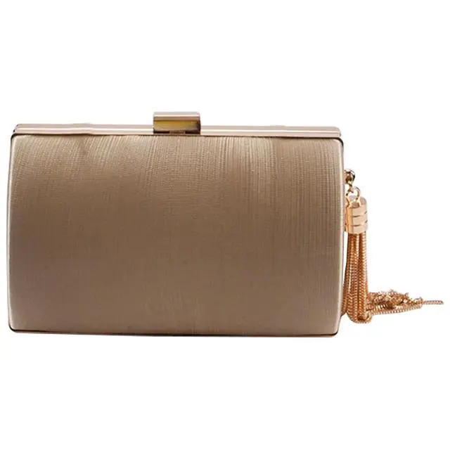 Alt view image 4 of 7 - Tassel Fashion Ladies Clutch Bag Shoulder Handbags Female Party Wedding Evening Bag For Phone Purse Gold