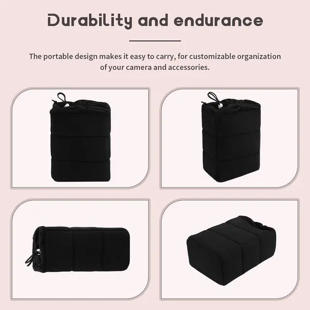 Alt view image 6 of 7 - Waterproof DSLR Camera Inserts Bag Portable Protector Bag Drop-Proof Handbag