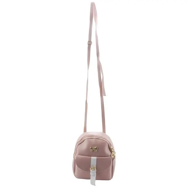 Alt view image 5 of 7 - Mini Backpack Small Diagonal Bag Leather Backpack Cute Bow Backpack Ladies Wallet