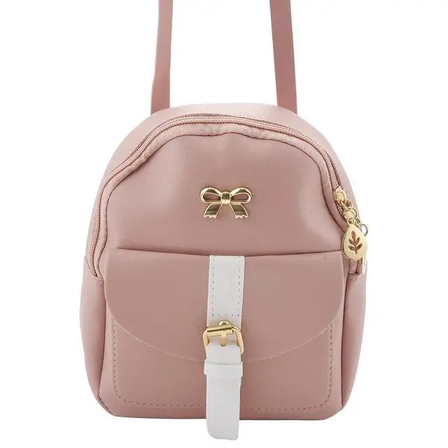 Alt view image 6 of 7 - Mini Backpack Small Diagonal Bag Leather Backpack Cute Bow Backpack Ladies Wallet