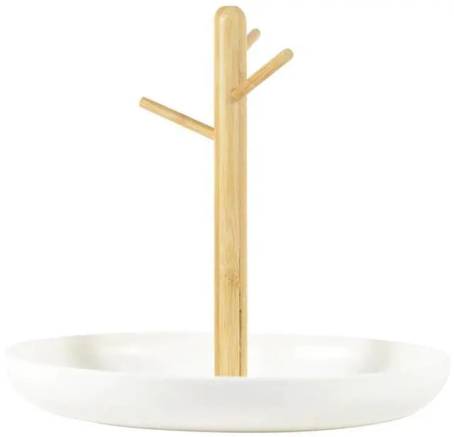 Main image of Key Tray for Entryway Table, Catchall Tray Organizer with 3 Tiers Wood Rack for Keys,Bracelets,Watches,Jewelry,Phone A