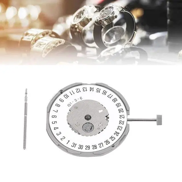 Alt view image 3 of 7 - GM10/GM12 Watch Movement GM12 Six-Point Calendar+0Mm Three-Pin High- Mechanical Watch Movement Replacement