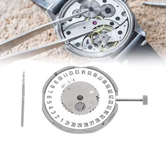 Alt view image 5 of 7 - GM10/GM12 Watch Movement GM12 Six-Point Calendar+0Mm Three-Pin High- Mechanical Watch Movement Replacement