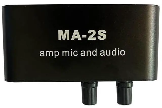 Main image of 6.5mm Dynamic Microphone 3.5mm Condenser Microphone Headphone Amplifier Audio Preamplifier Mixing Board MA-2S