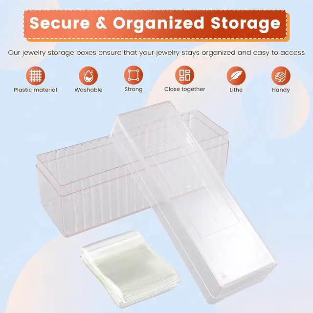 Alt view image 3 of 7 - Jewelry Box Organizer with 20 Portable Anti Tarnish Jewelry Bags,Jewelry Organizer Holder,Jewelry Organizers and Storage