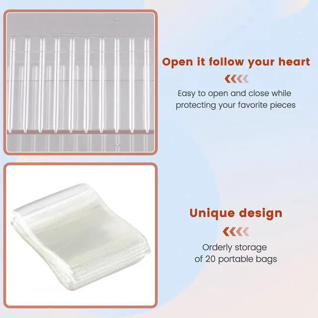 Alt view image 2 of 7 - Jewelry Box Organizer with 20 Portable Anti Tarnish Jewelry Bags,Jewelry Organizer Holder,Jewelry Organizers and Storage