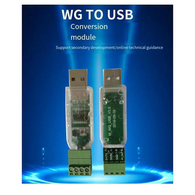 Alt view image 5 of 6 - 5V USB to Wiegand Converter Module Support Wg26 Wg34 Wg37 Wg40 USB-HID ASCII