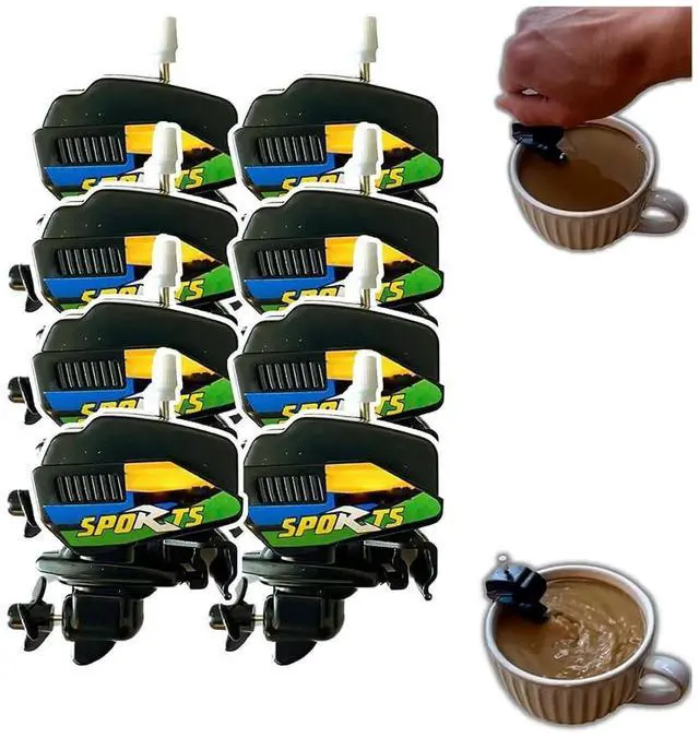 Alt view image 3 of 5 - Boat Motor Coffee Stirrer - Wind Up Mini Boat Motor Coffee Mixer for Cups, Propeller Coffee Stirrer(Stickers Random)