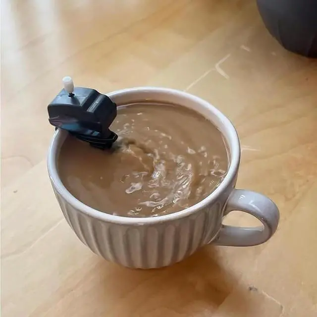 Alt view image 5 of 5 - Boat Motor Coffee Stirrer - Wind Up Mini Boat Motor Coffee Mixer for Cups, Propeller Coffee Stirrer(Stickers Random)