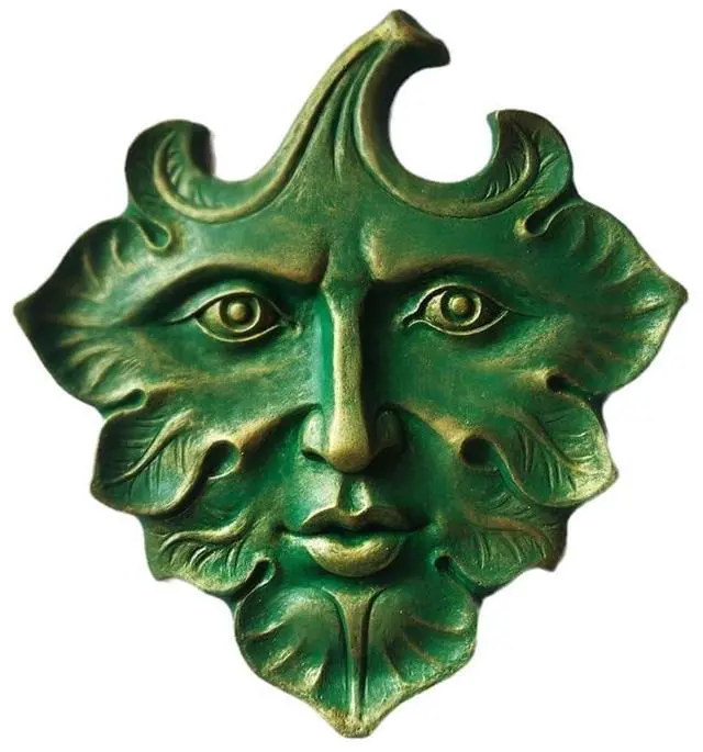 Main image of Yaregelun The Green Man Wall Art Sculpture Premium Quality Cast Iron Wall Plaque,the Green Man,Spring,Fantasy Decorative Sculpture