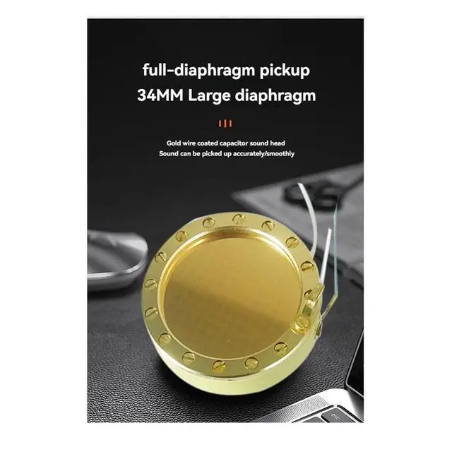 Alt view image 7 of 7 - Microphone Diaphragm Core Capsule Large Diaphragm Condenser Microphone Accessories 34MM for Studio Record
