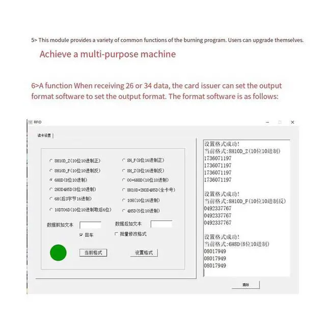 Alt view image 6 of 6 - 5V USB to Wiegand Converter Module Support Wg26 Wg34 Wg37 Wg40 USB-HID ASCII