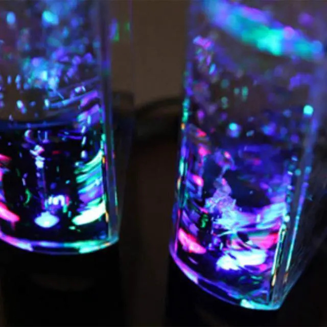 Alt view image 2 of 7 - 2PCS LED Light Speakers Dancing Water Music Fountain Light for PC Laptop for Phone Portable Desk Stereo Speaker White